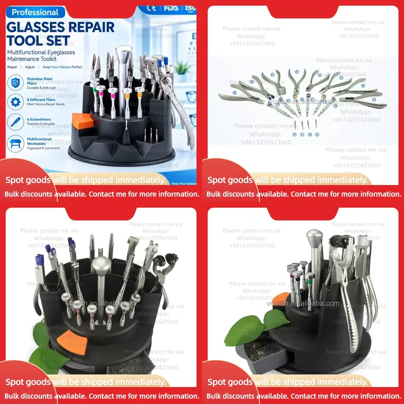 전문 안경 수리 도구 세트, 안경 조절용 플라이어 8개 - Screwdriver Set 리뷰 및 가격