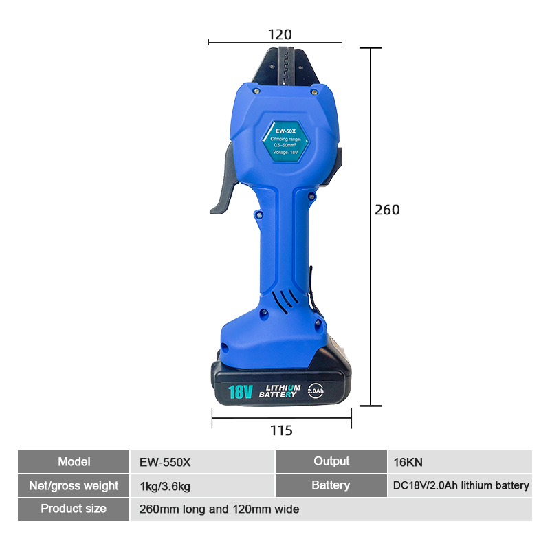 EW-50X 충전식 크림핑 도구 전기식 냉간 압착 도구 - Pliers 리뷰 및 가격